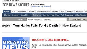 Screenshot of Bogis Tom Hanks report