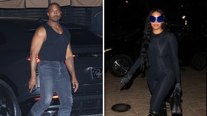 Kanye West Parties In L.A. With Travis Scott & New Kim K Look-Alike